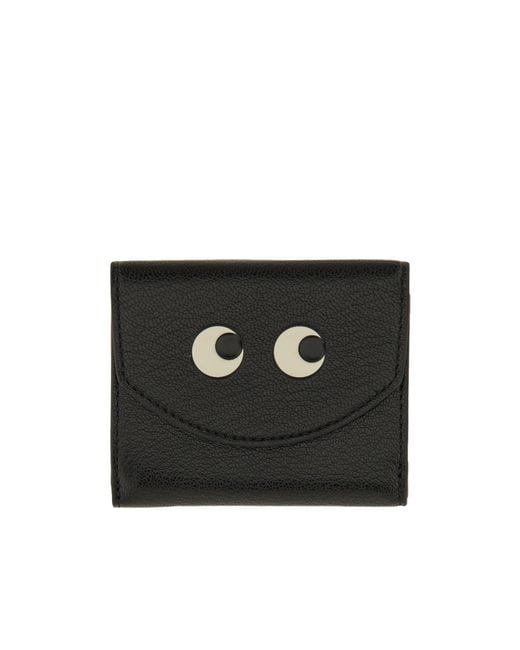 Anya Hindmarch Black Eyes Compact Wallet