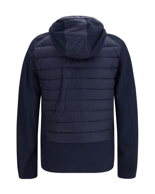 Parajumpers Blue Nolan Hooded Hybrid Down Jacket for men