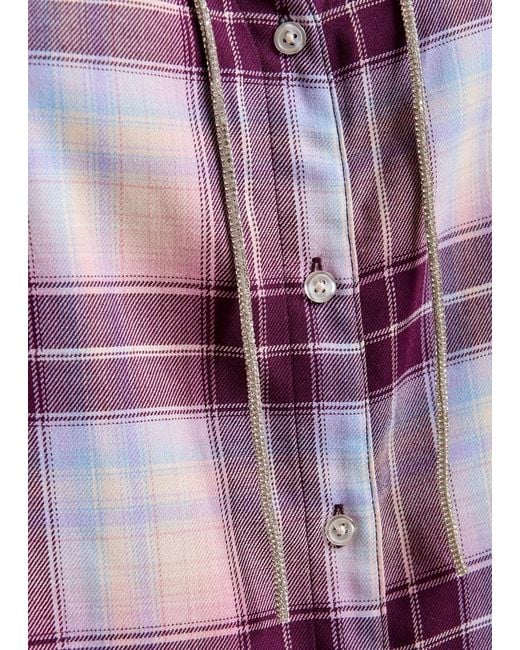 Essentiel Antwerp Purple Plaid Shirt
