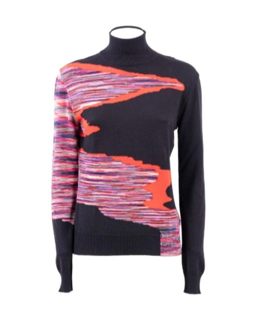 Missoni Red Intarsia-Knit Wool Jumper