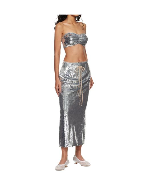 Simone Rocha Metallic Column Skirt