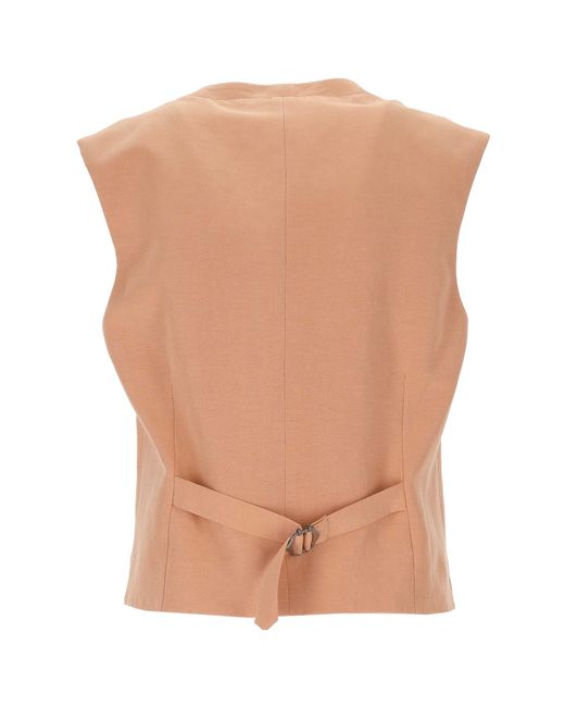 Blazé Milano Brown Blazé Milano Buttoned Vest Jacket