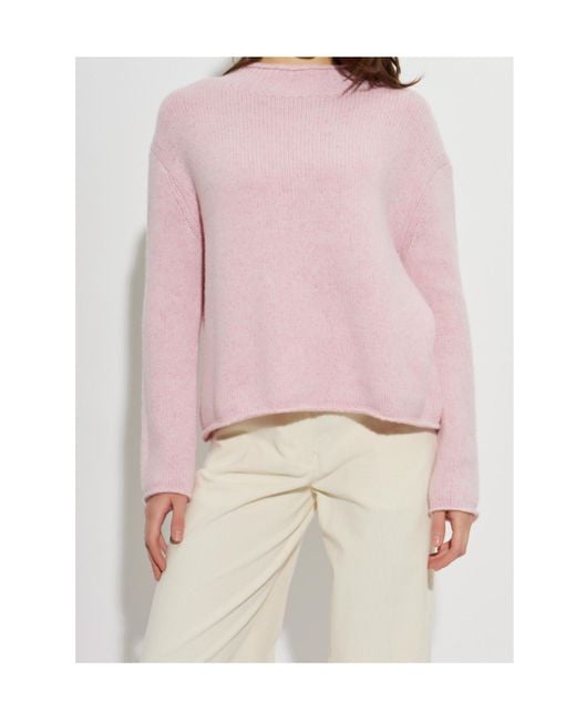 Lisa Yang Pink Nariel Ribbed Knitted Sweater