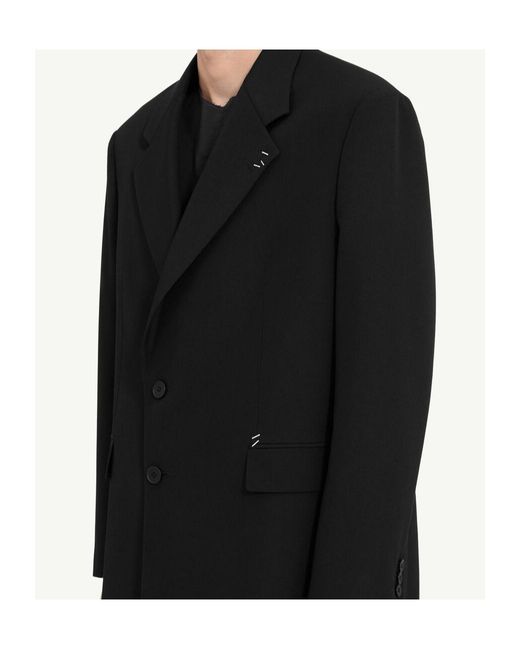 MM6 by Maison Margiela Black Stapled Jacket for men