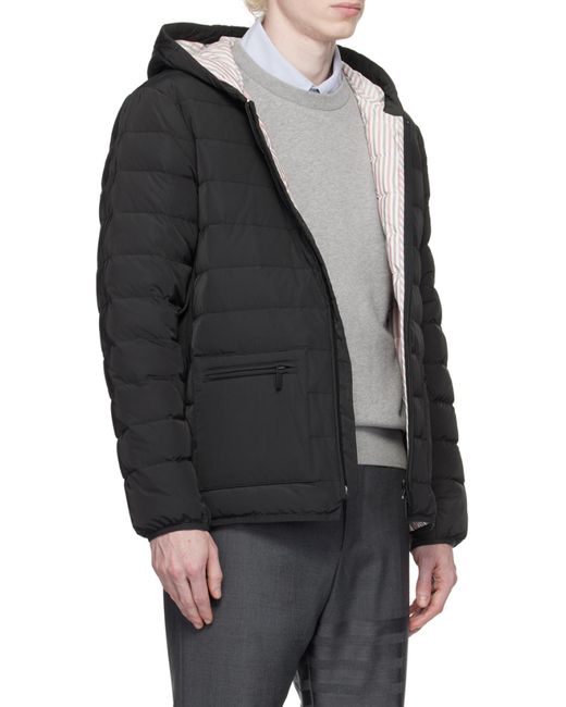 Thom Browne Black 4-Bar Padded Jacket for men