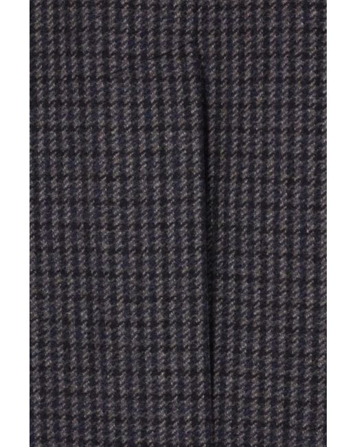 Tagliatore Blue Houndstooth-Pattern Coat for men
