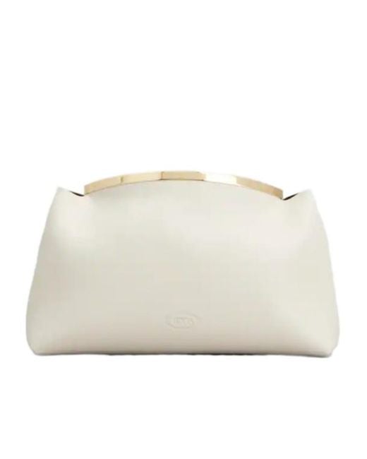 Tod's Natural Chain Strap Clutch Bag