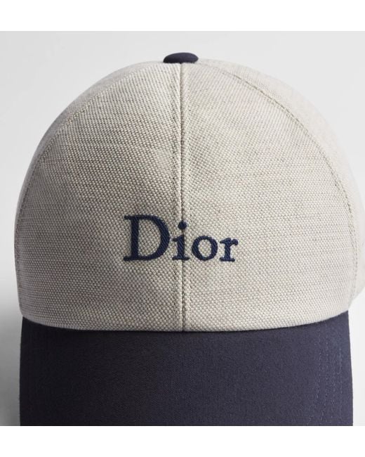 Dior White Logo Baseball Hat for men