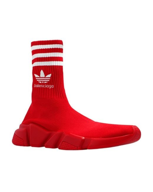 Balenciaga X Adidas Logo Embroidered Sock Sneakers