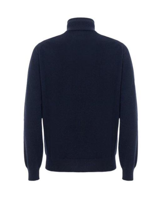 Malo Blue Turtleneck Long-Sleeved Jumper for men