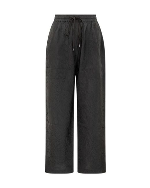 Studio Nicholson Black Capel Drawstring Straight-Leg Trousers