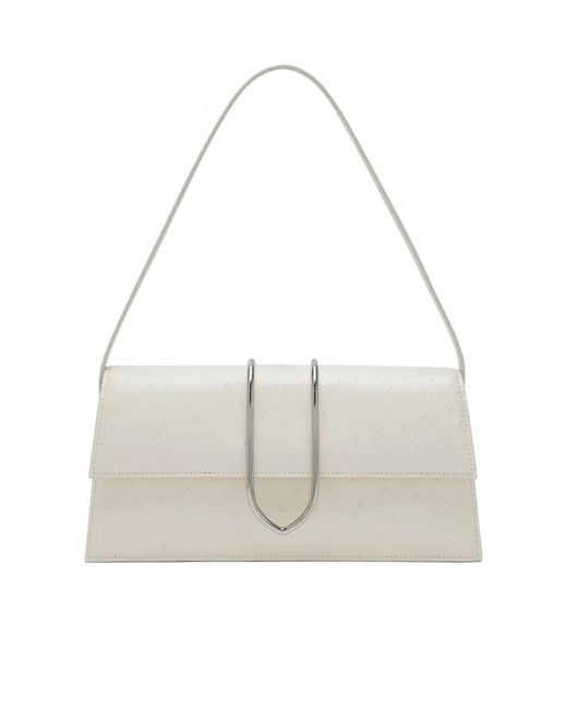 Jacquemus White Le Bambino Long Calfskin Tote Bag