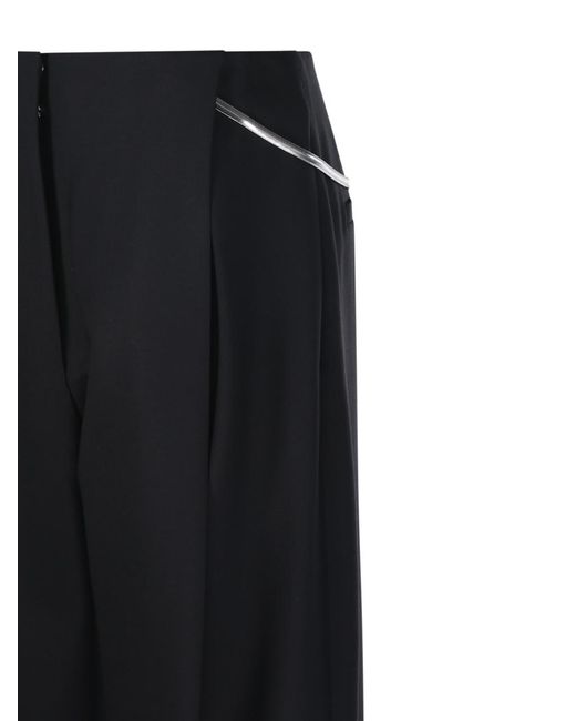 Sportmax Black Pleat Detailed Pants