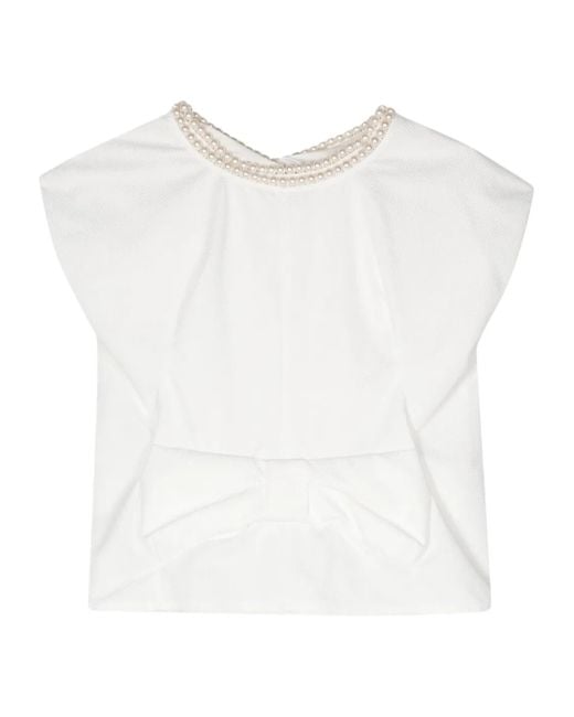 Junya Watanabe White Honeycomb-Pattern Blouse