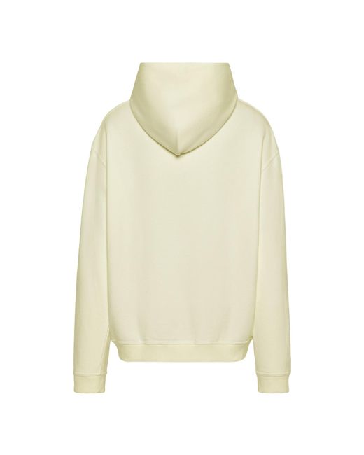 Maison Margiela White Logo Printed Long-Sleeved Hoodie for men