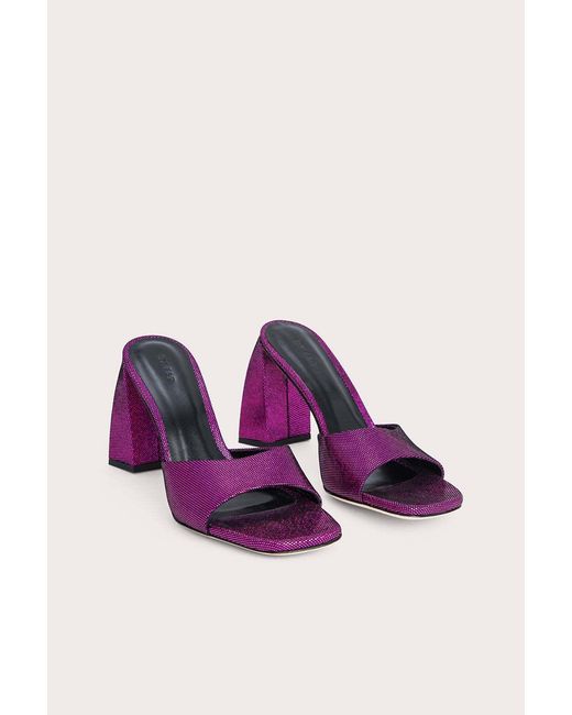 By Far Purple Michel Slip-On Sandals