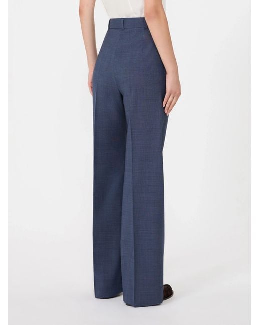 Max Mara Blue Casual Pants With Belt Loops