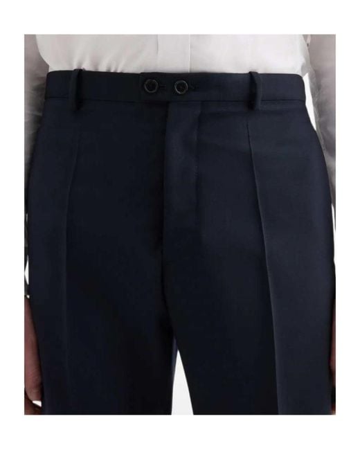 Jil Sander Blue Straight Leg Trousers for men