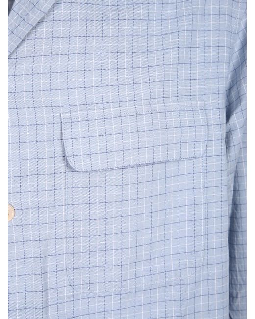 sunflower Blue Straight-Hem Checked Shirt for men