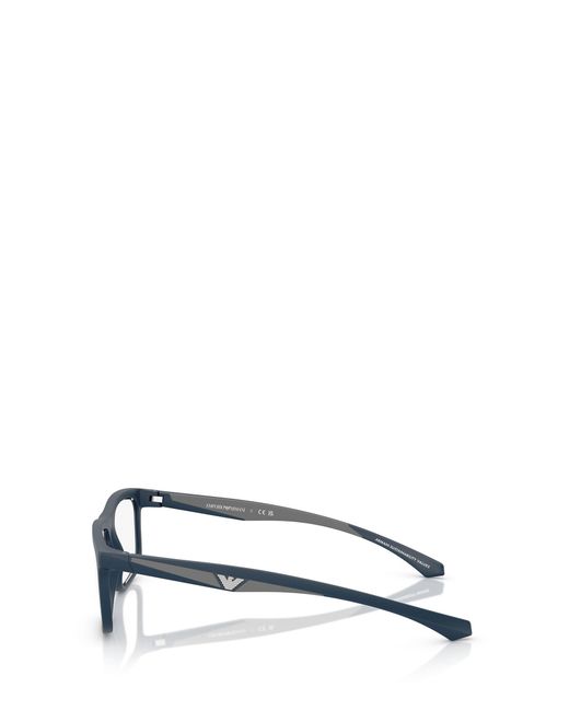 Emporio Armani White Square Frame Glasses for men