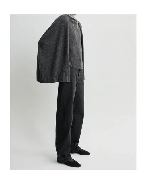 Totême Black Totême Crewneck Knit Cape