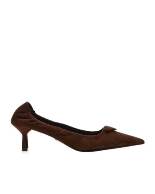 Prada Brown Pointed High Heels