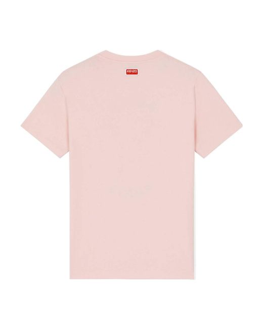 KENZO Pink Loose-Fit Varsity Jungle Elephant T-Shirt
