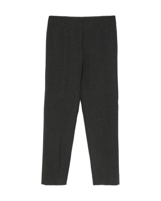 ROSSO35 Black Pressed-Crease Trousers