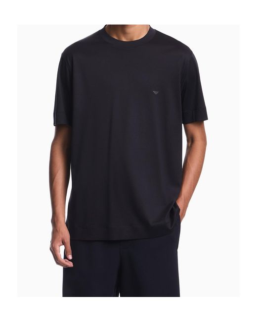 Emporio Armani Blue Short-Sleeve T-Shirt for men