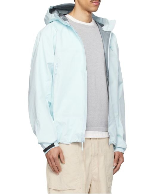 Arc'teryx Blue Logo-Embroidered Hooded Jacket for men