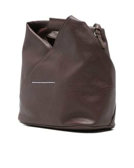 MM6 by Maison Margiela Brown Japanese Logo Detailed Crossbody Bag