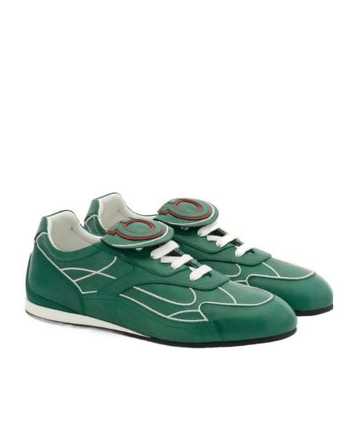 Ferragamo Green Low-Top Sneaker for men