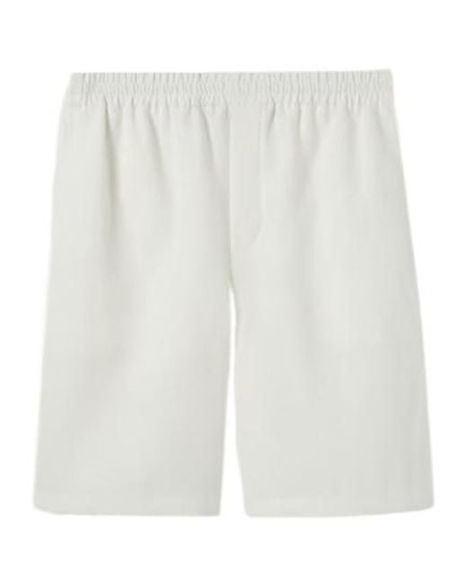 Gucci White Logo Embossed Shorts for men