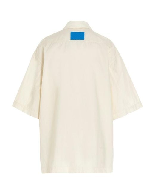 Sunnei White Cotton Short-Sleeved Shirt