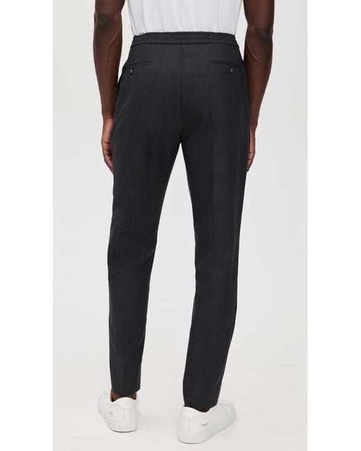 Officine Generale Black Straight-Leg Casual Trousers for men
