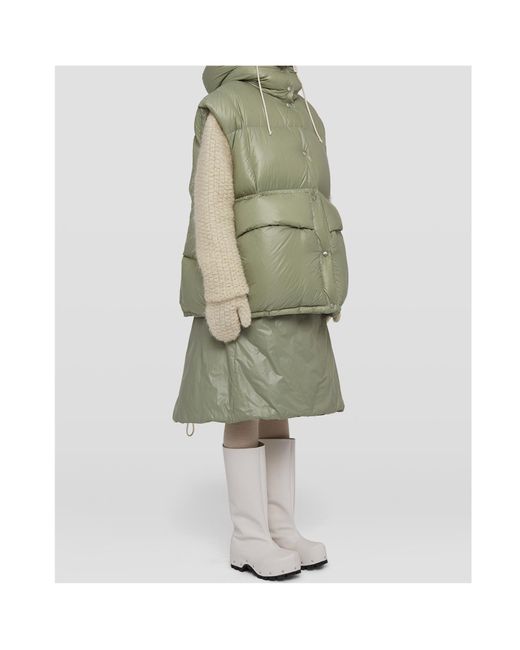 Jil Sander Green Down Skirt