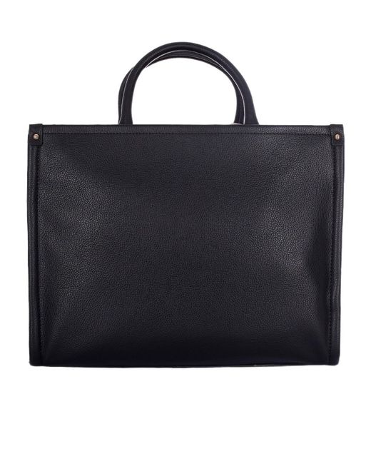 Liu Jo Black Logo Detailed Medium Tote Bag