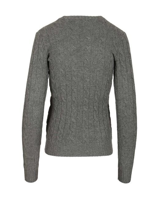 Polo Ralph Lauren Gray Cable Knitted Jumper
