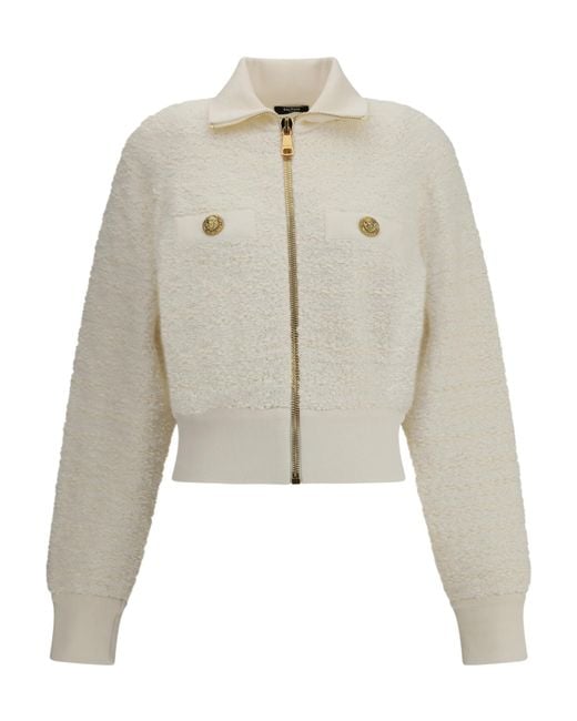 Balmain Multicolor Tweed Bomber Jacket