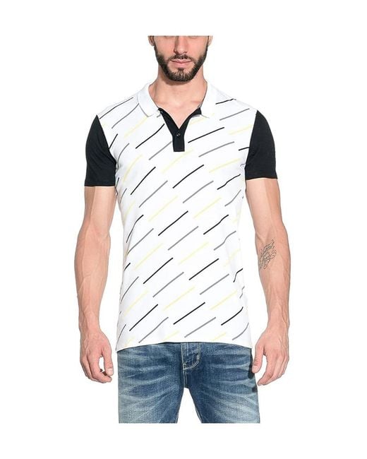 Armani Jeans White Logo Details Polo Shirt for men