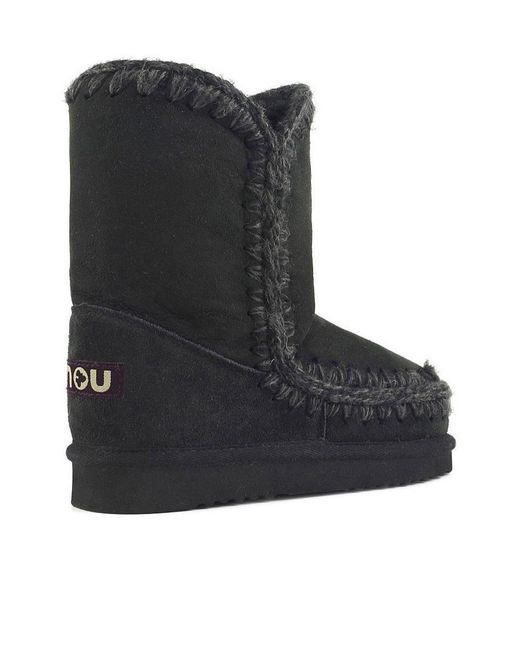 Mou Black Logo Middle Boots