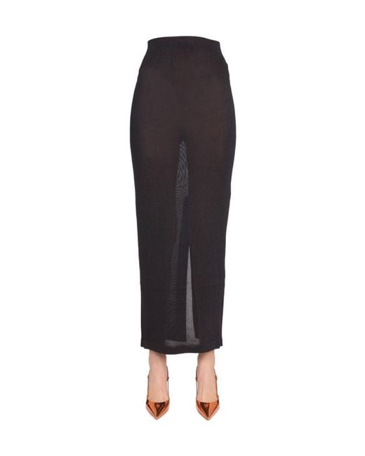 Tom Ford Black Semi-Sheer Maxi Skirt