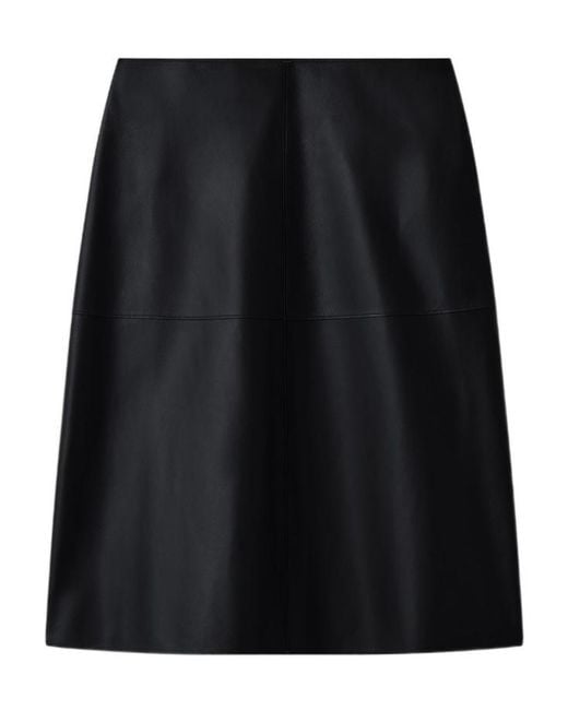 Joseph Black Niven Soft Nappa Leather Skirt