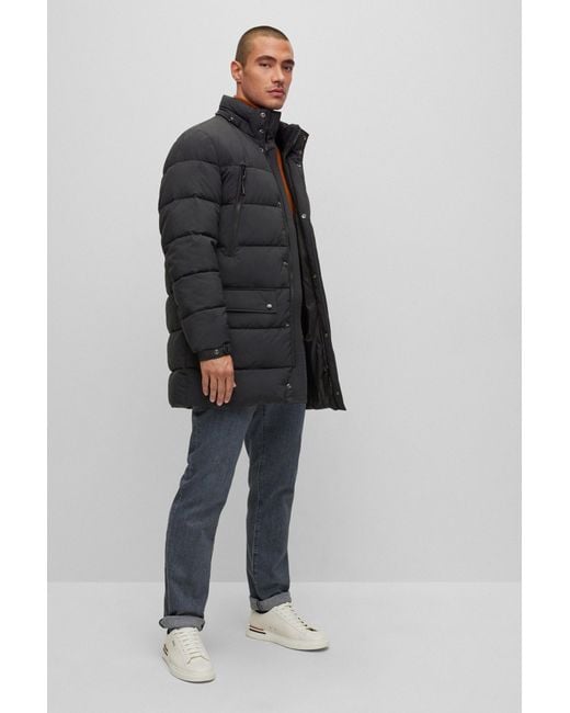 Boss Blue Padded Puffa Jacket for men