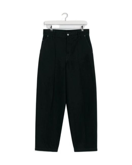 Lemaire Black Maxi Workwear Denim Trousers for men