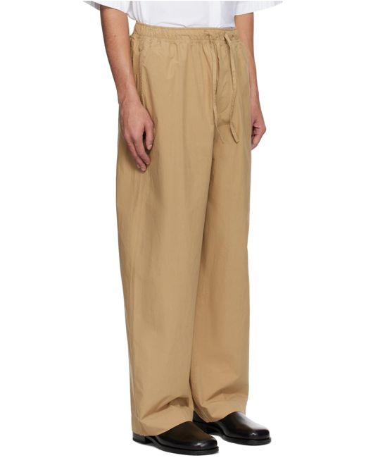 Studio Nicholson Natural Elastic Waist Casual Pants for men