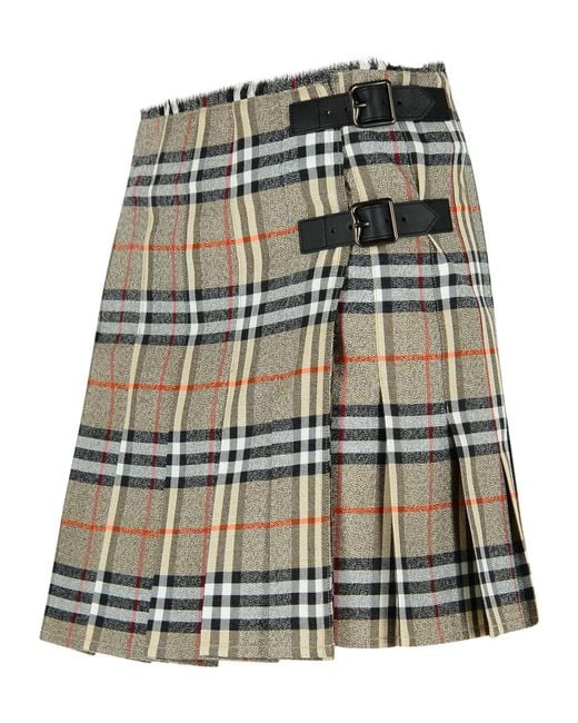 Burberry Multicolor Wool Mini Kilt