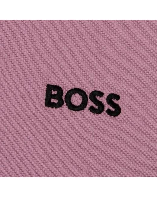 Boss Purple Paddy Polo Shirt for men