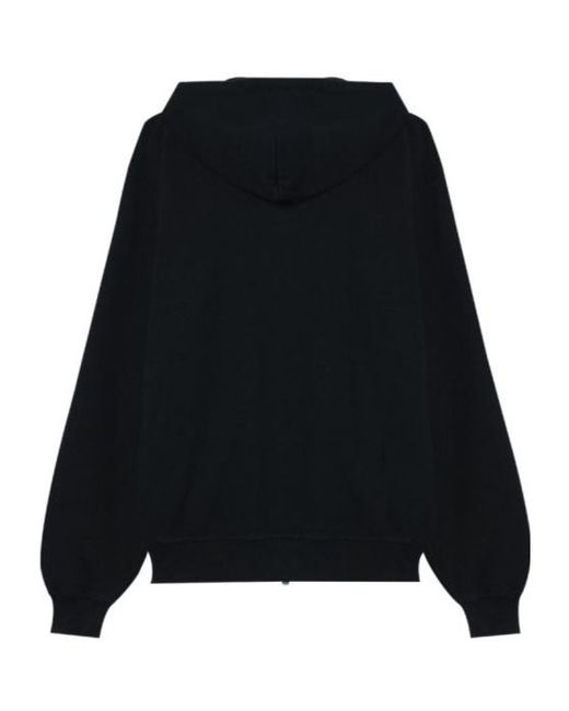 Burberry Black Embroidered-Logo Hoodie for men