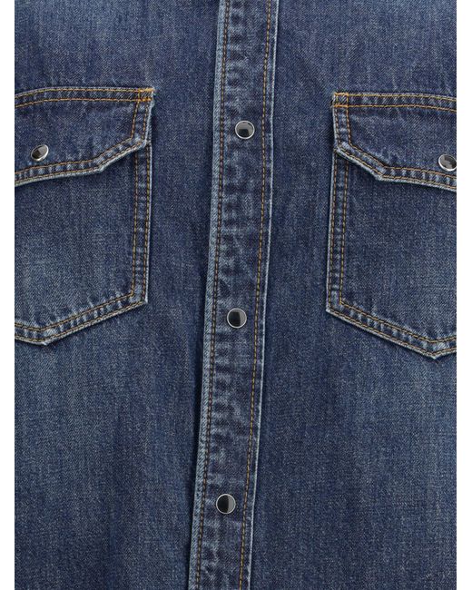 Sacai Blue Patch-Pocket Shirt